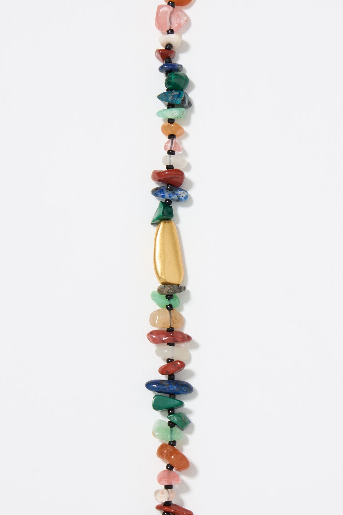 Matte gold dragonfly and multicolor stones necklace