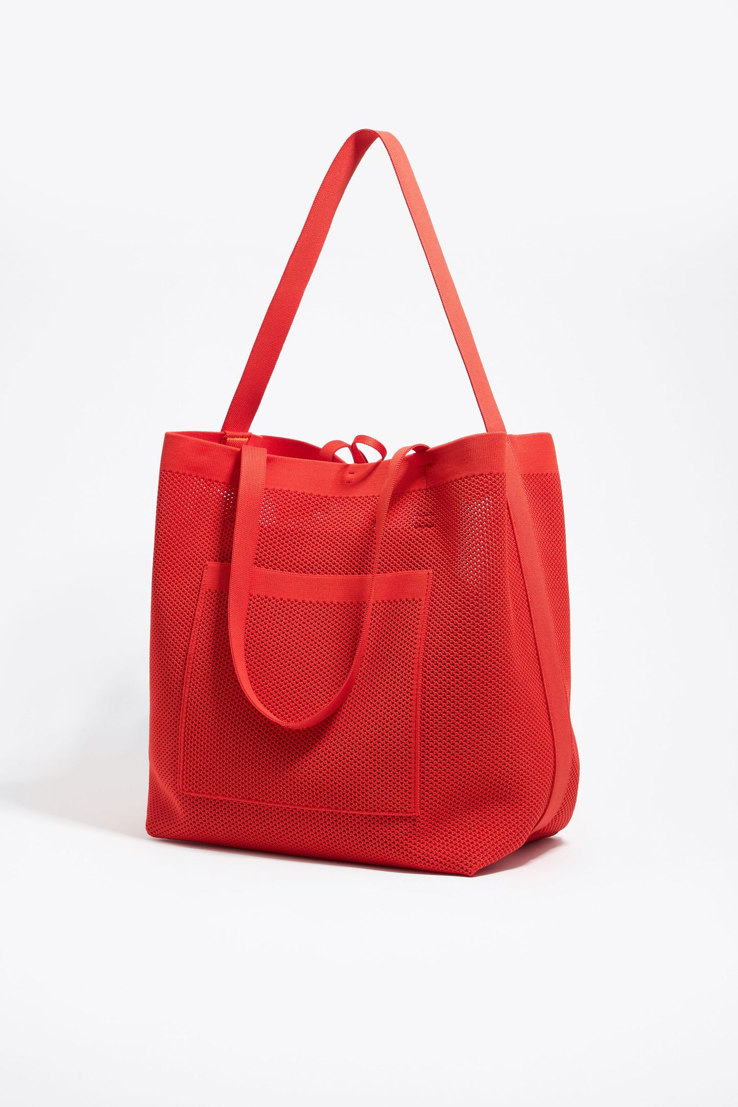Large tomato nylon Chihuahua shopper bag