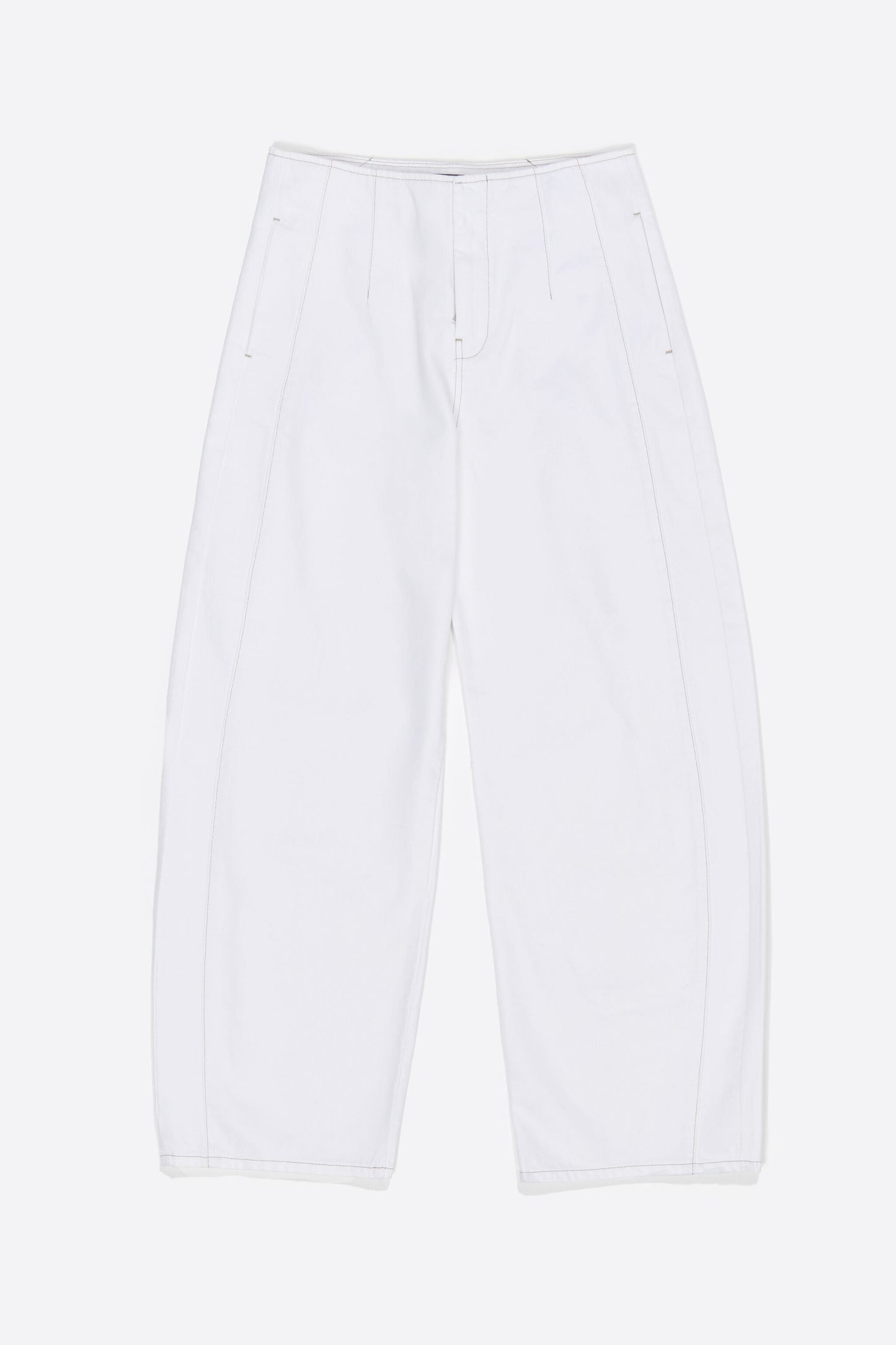 Off-white buckled denim jeans
