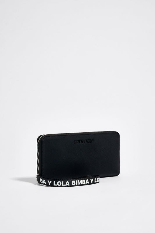 Black nylon horizontal wallet
