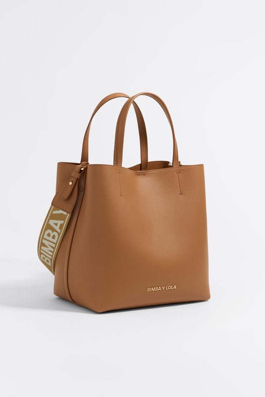 Large honey leather Chihuahua bag
