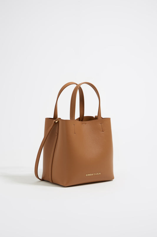 Small honey leather Chihuahua bag