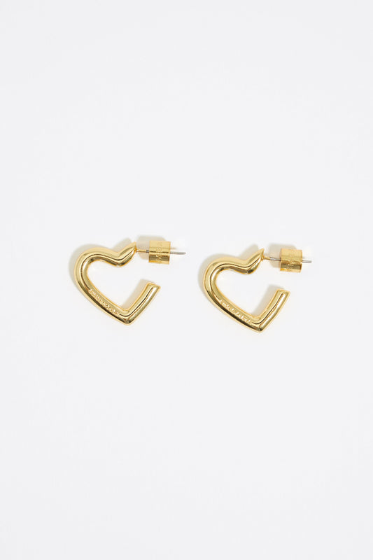 Small gold heart earring