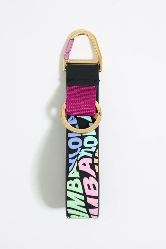 Multicolor silicone logo key ring