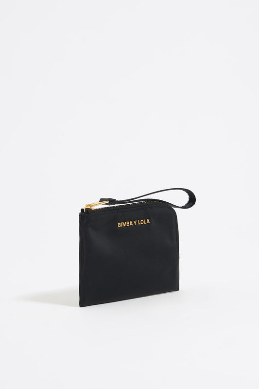 Black nylon coin purse