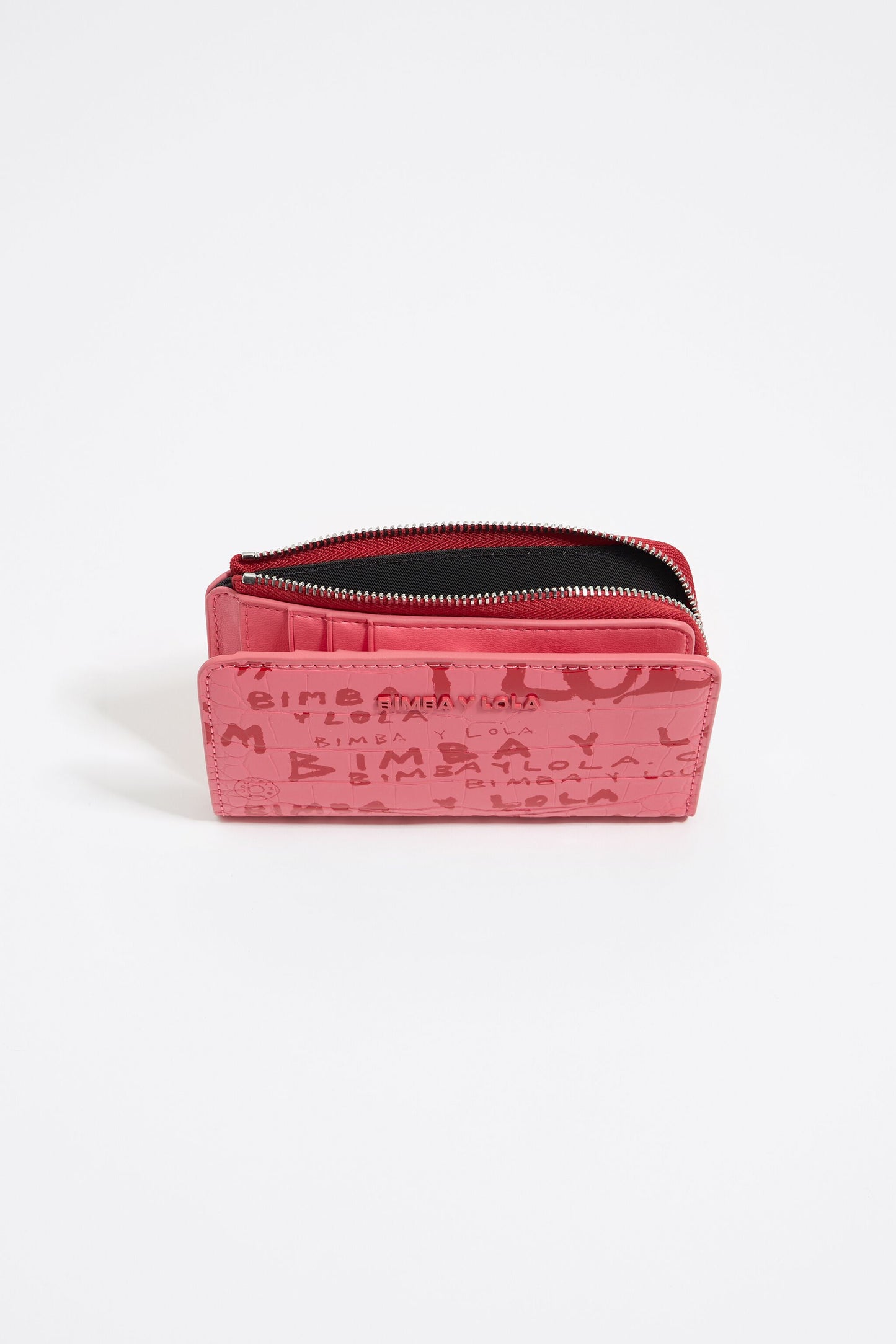 Strawberry mock croc purse