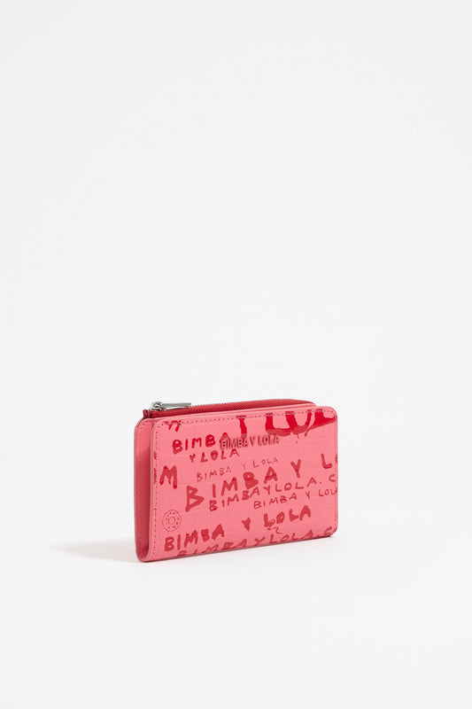 Strawberry mock croc purse
