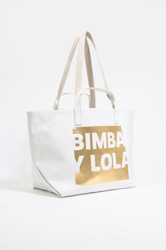 Large off-white shopper bag