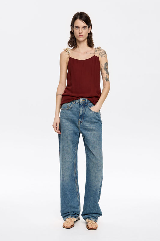 WIDE LEG - Blue denim jeans