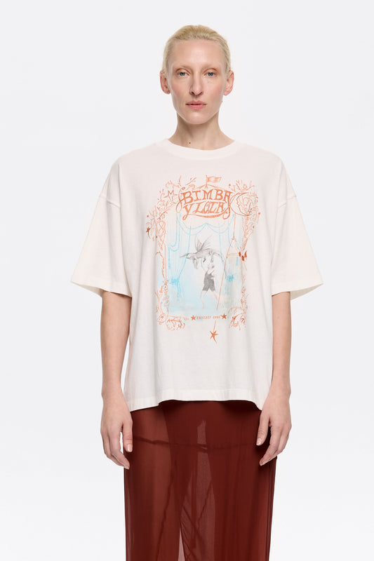 Oversize ivory logo T-shirt