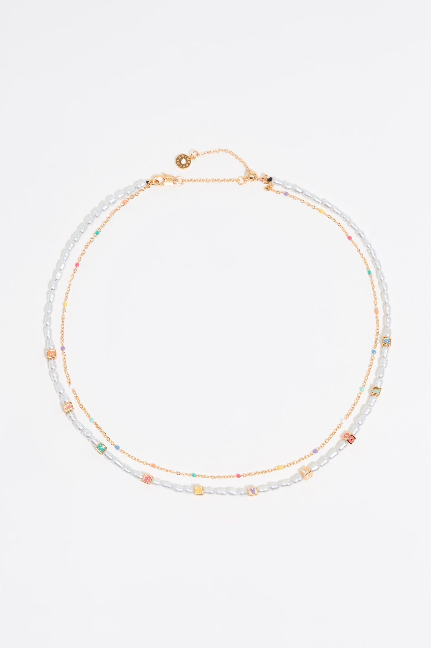 Multicolor Dice logo necklace