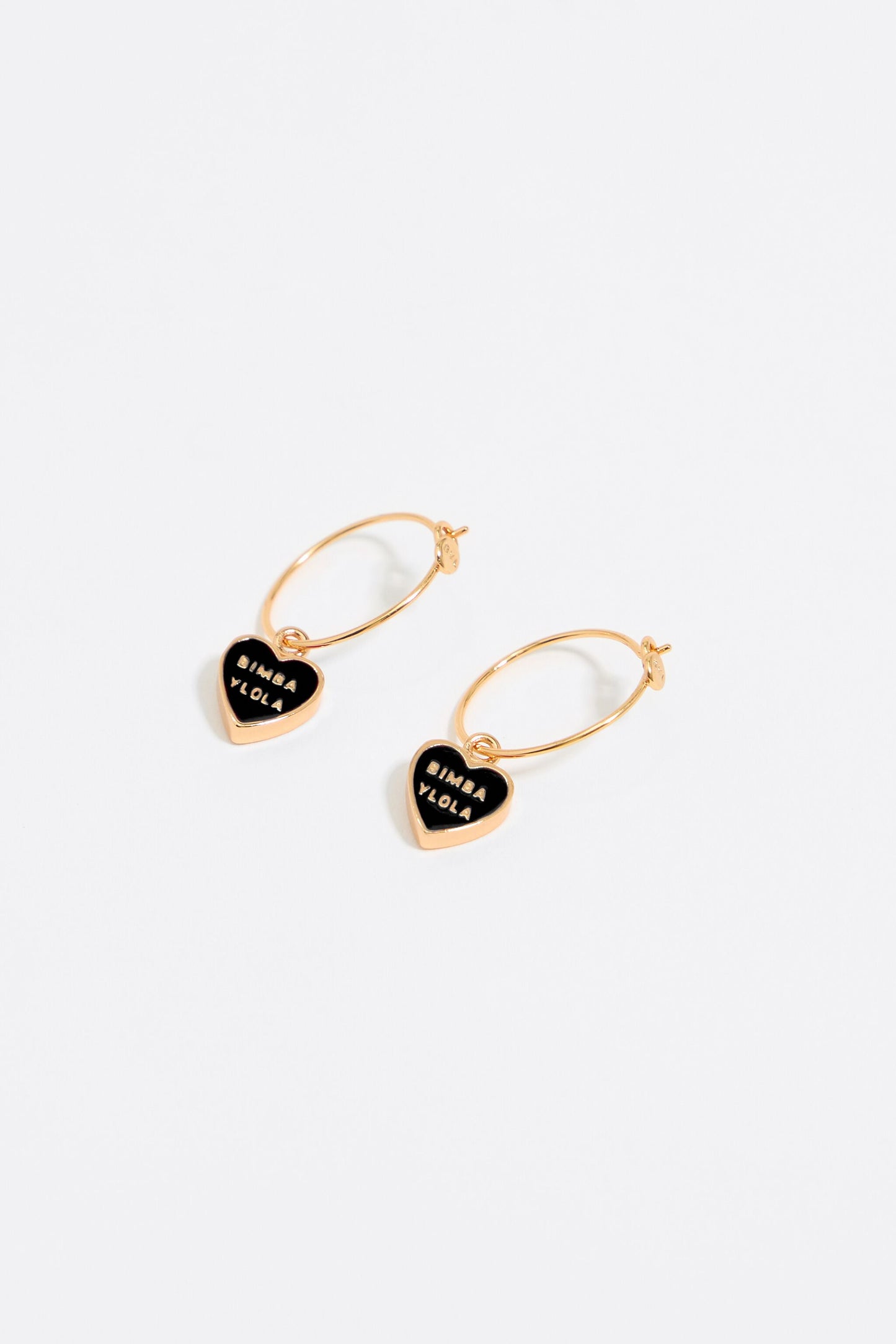 Black Heart logo hoop earrings