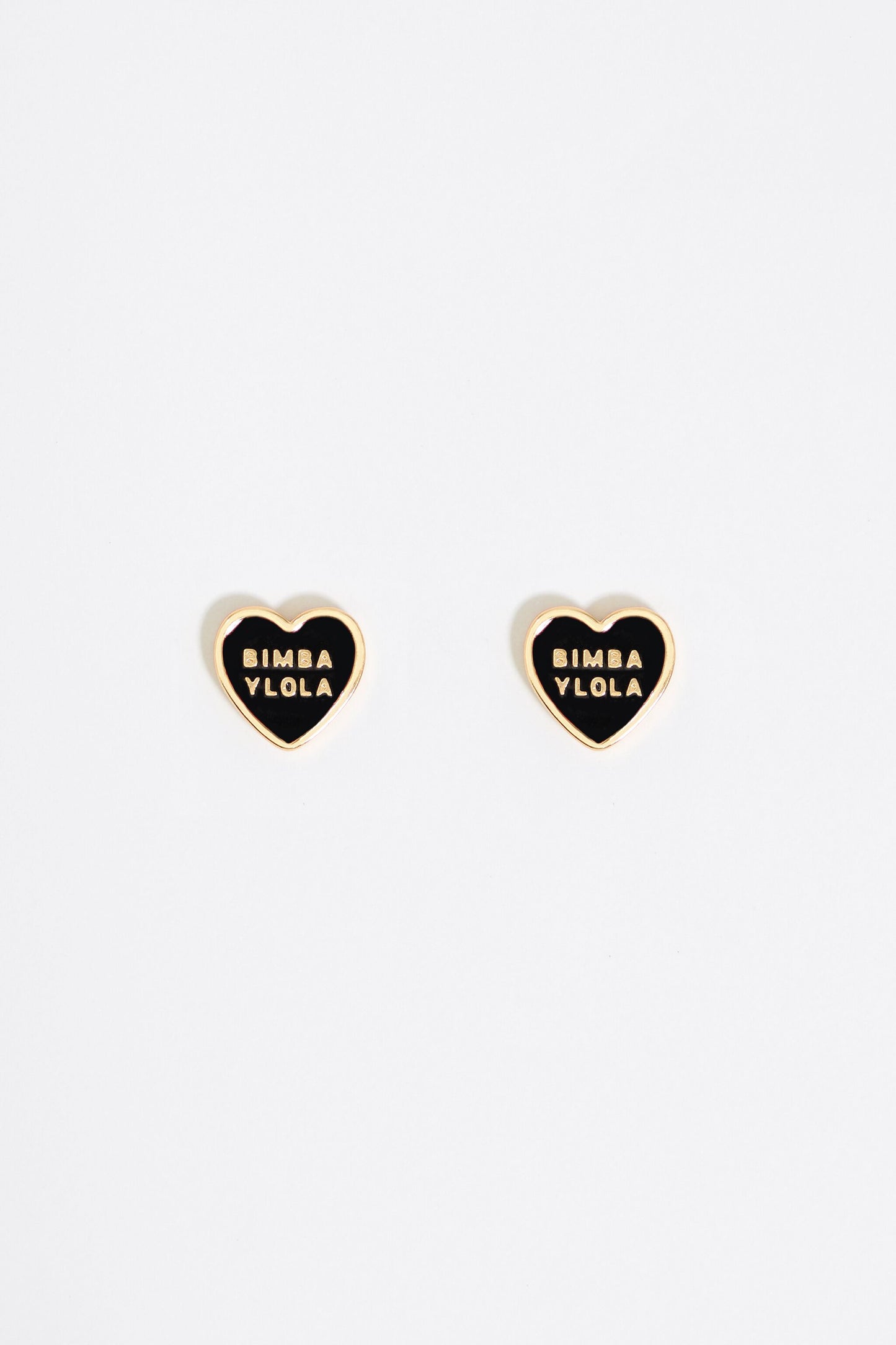Black Heart logo earrings