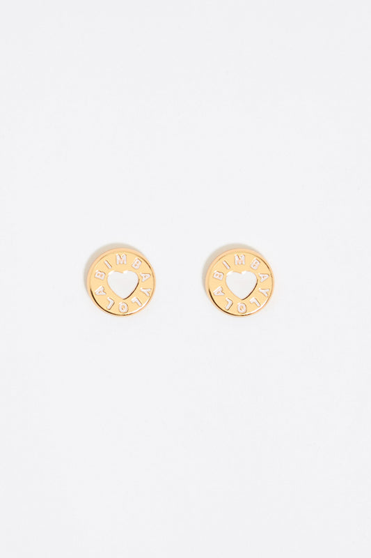 Ivory heart logo earrings