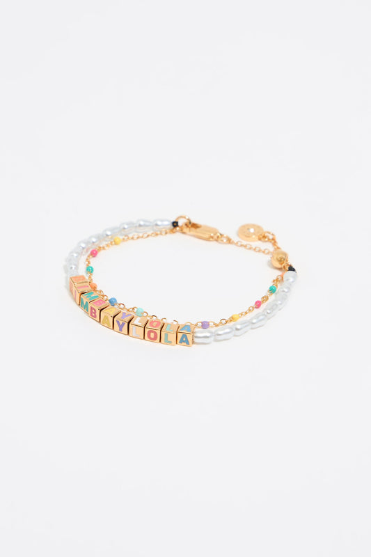 Multicolor Dice logo bracelet