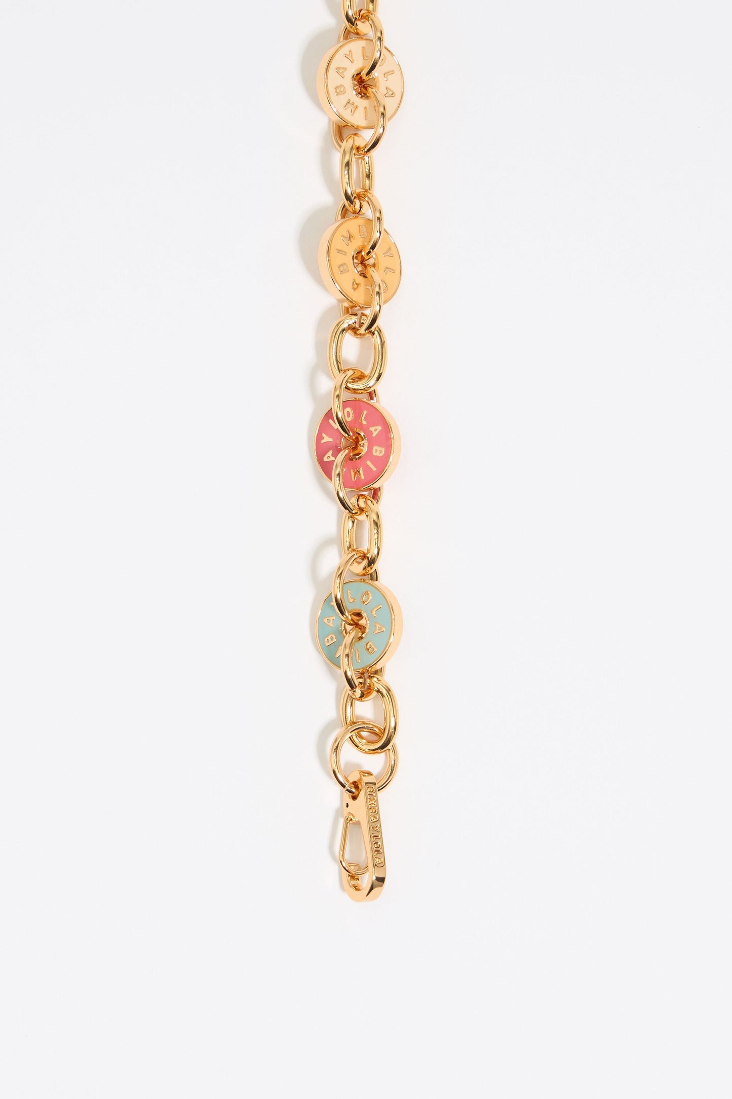 Multicolor logo chain bracelet