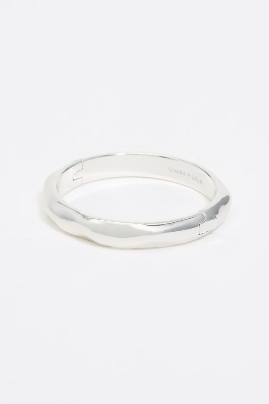 Textured silver bracelet