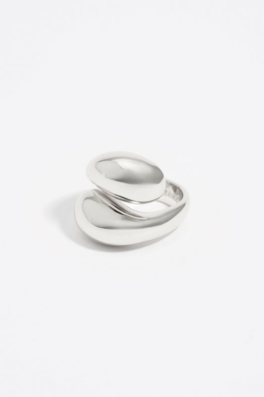 Silver spiral ring