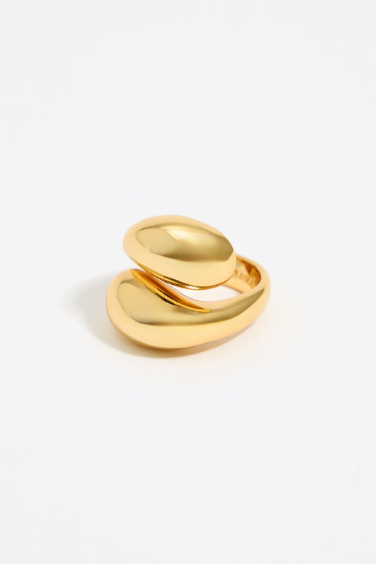 Gold spiral ring