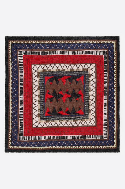 Ikat print shawl