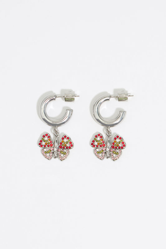 Butterfly hoop earrings