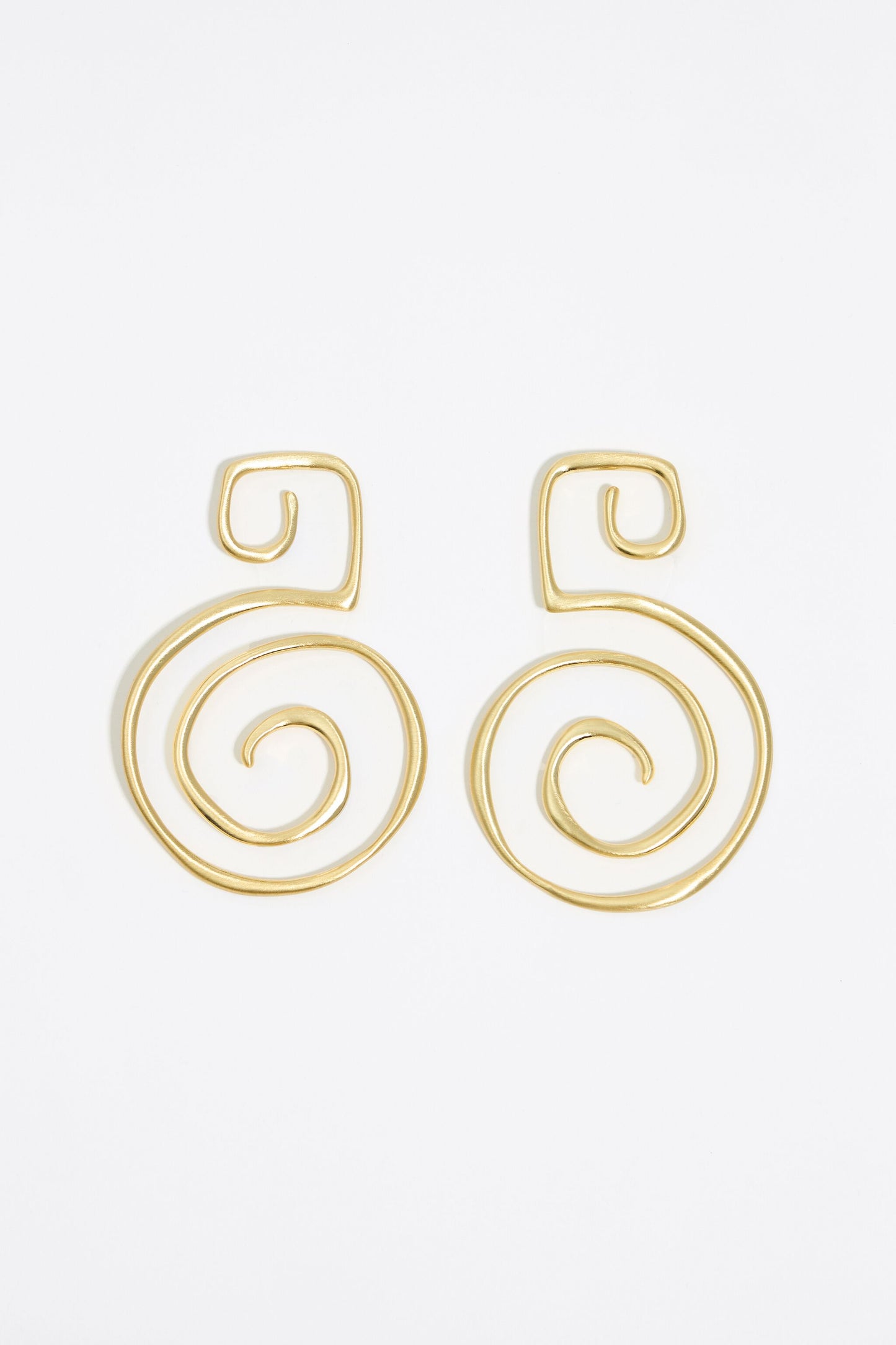 Gold spiral earrings