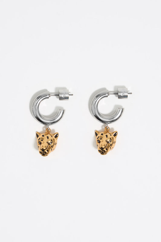 Panther hoop earrings