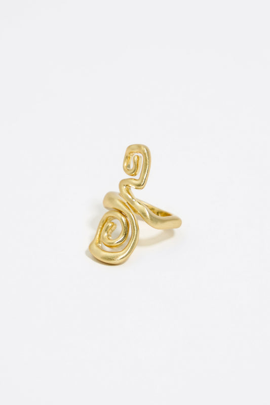 Gold spiral ring