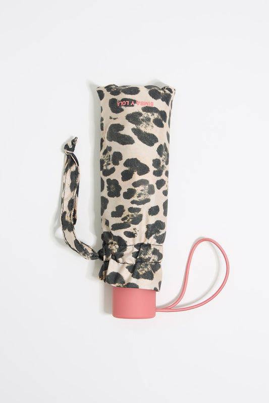 Ivory Animal print mini umbrella
