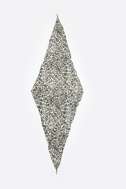 Ivory Leopard scarf