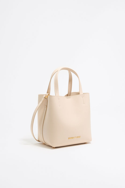 Small sand leather Chihuahua bag