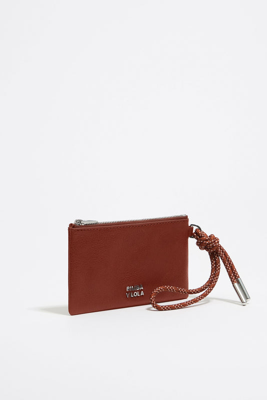 Chestnut leather coin purse