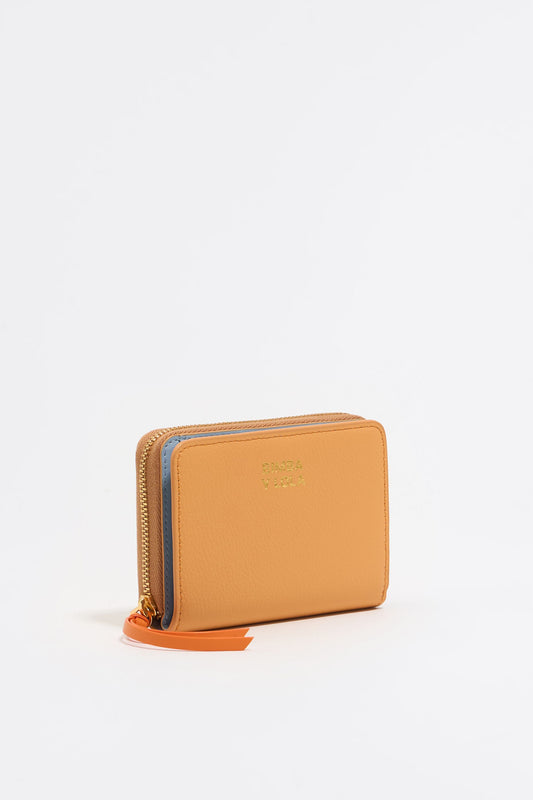 Peach leather coin purse