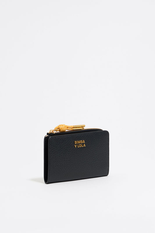 Black leather purse