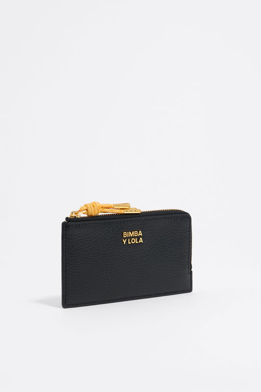 Black leather purse