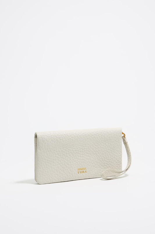 Off-white leather wallet