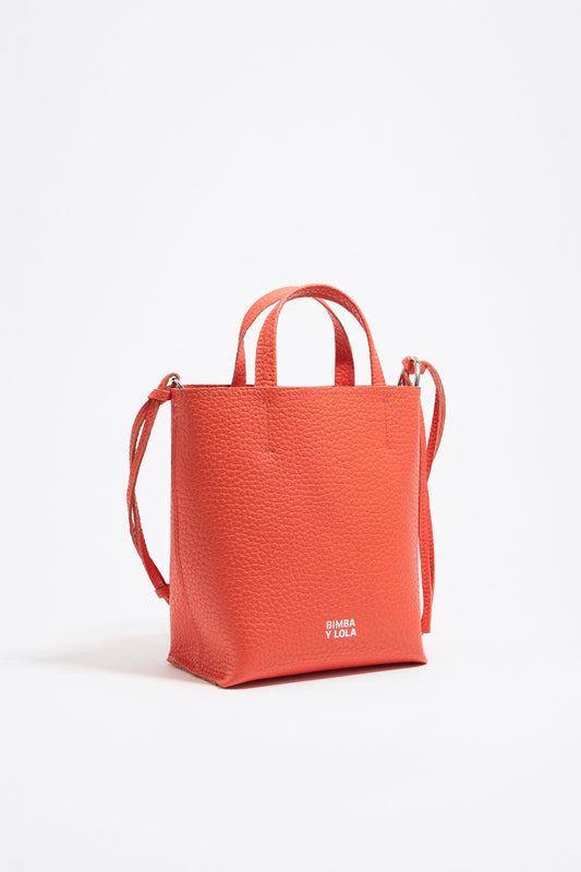 Medium coral leather bag