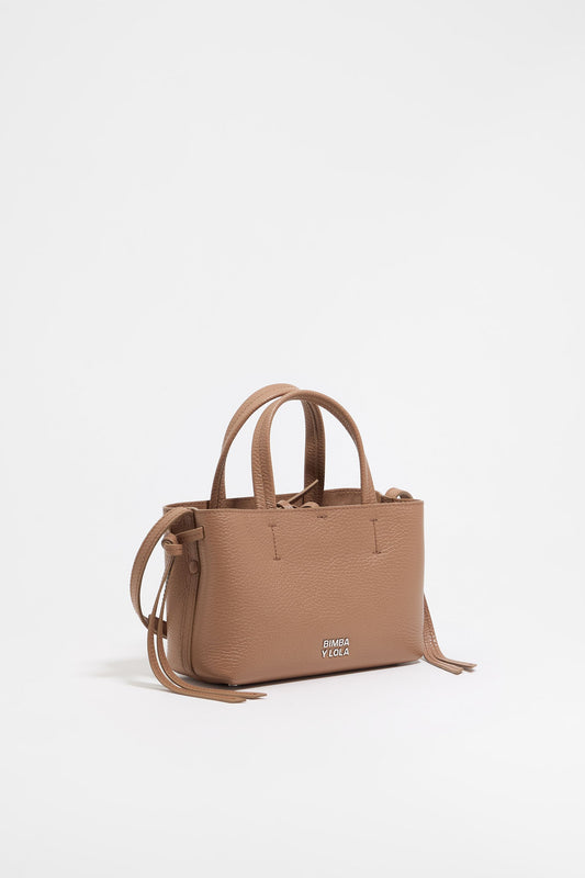 Mini light brown leather Chihuahua bag