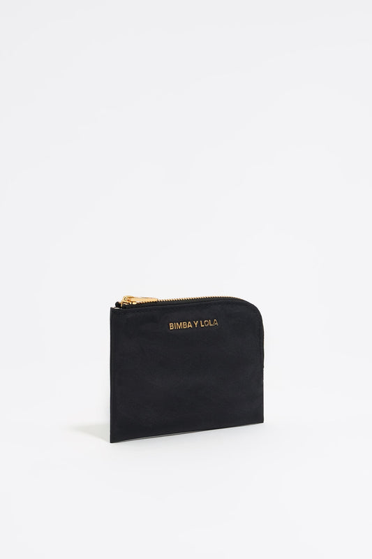 Black nylon coin purse