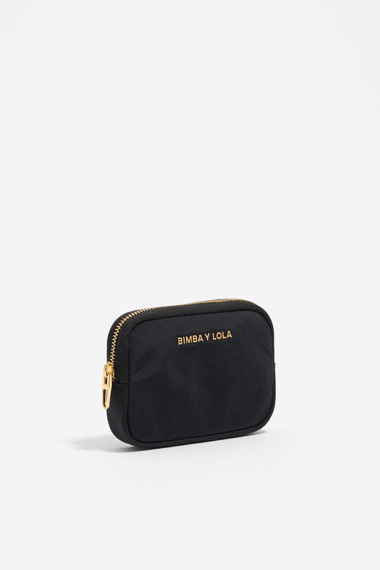 Black nylon coin purse