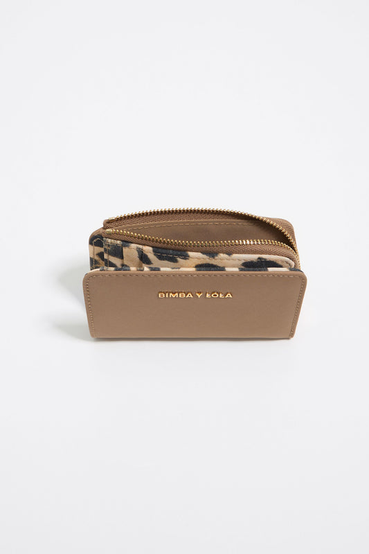Bark brown nylon purse