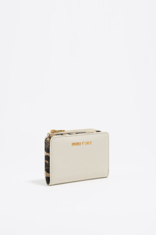 Stone white nylon purse