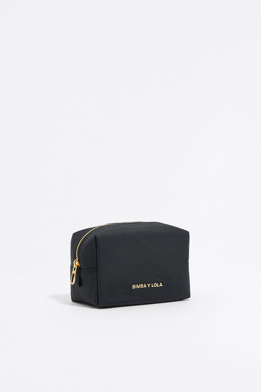 Small black nylon make-up case