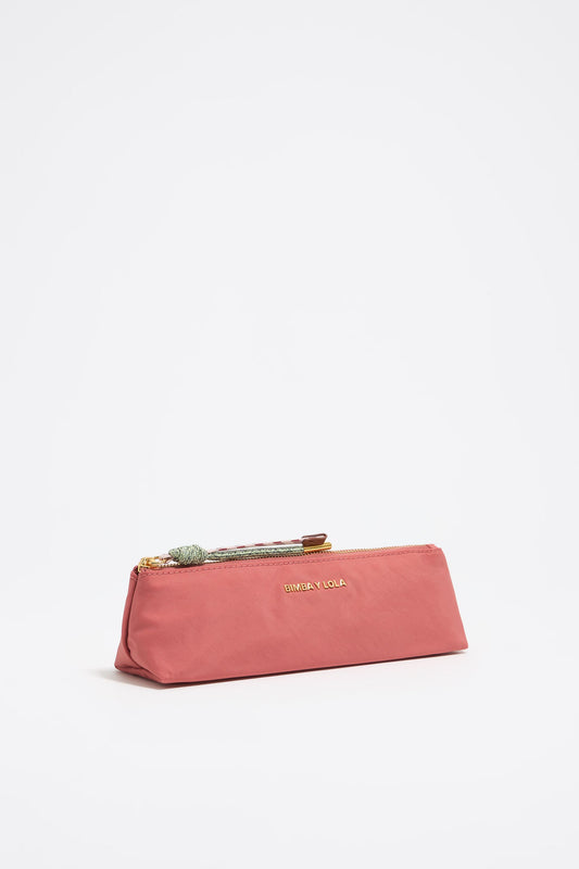 Pink nylon make-up case