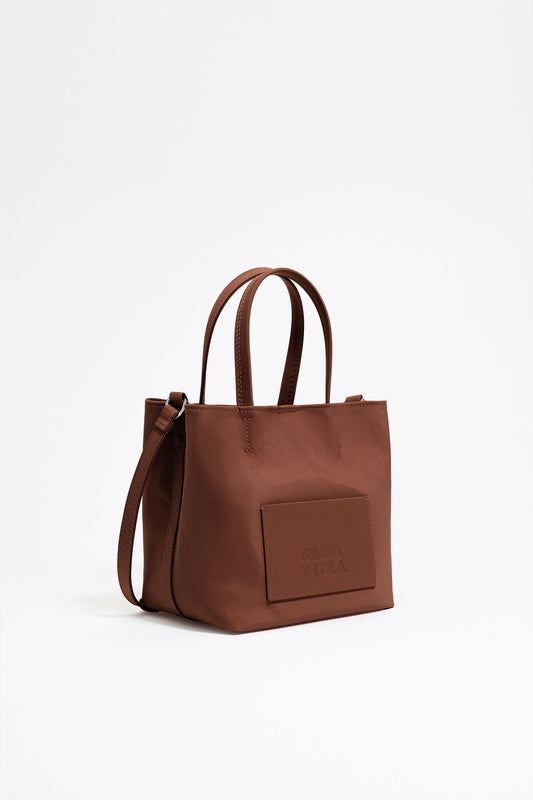 Small brown nylon Chihuahua bag