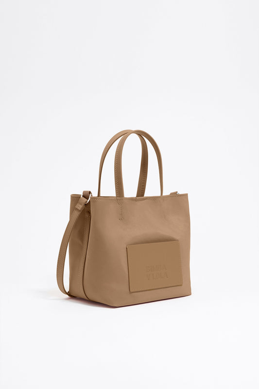 Small bark brown nylon Chihuahua bag