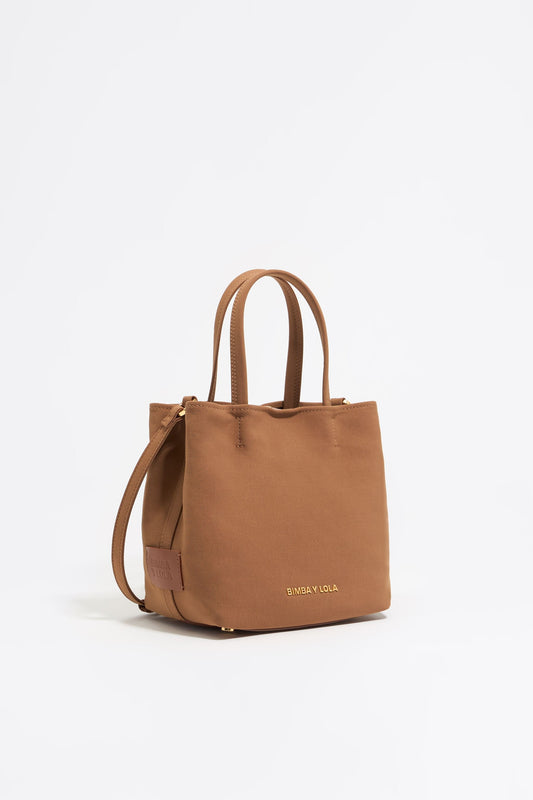 Small cinnamon gabardine Chihuahua bag