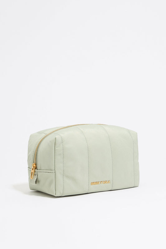 Medium aquamarine nylon make-up case