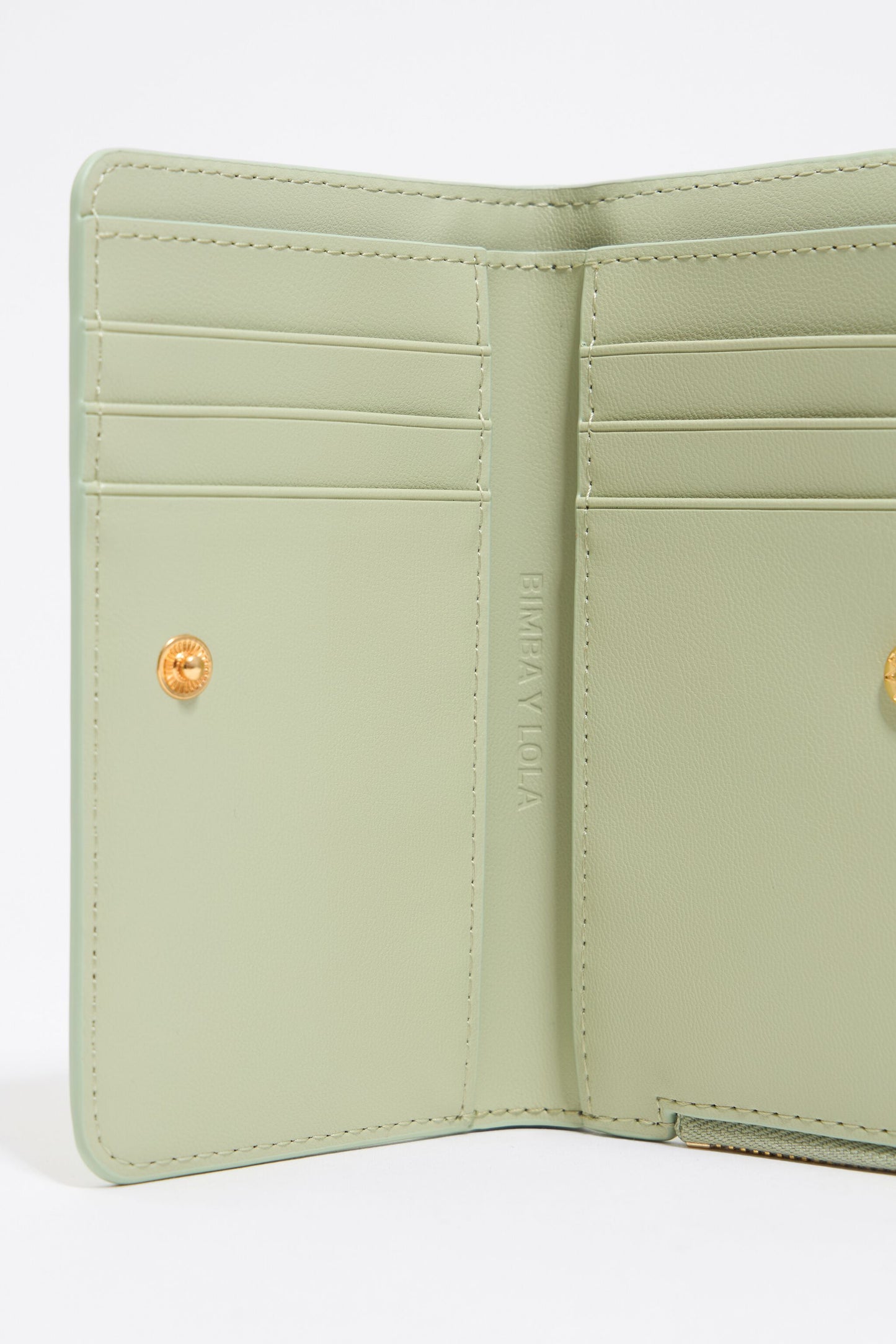 Pastel green mock croc purse