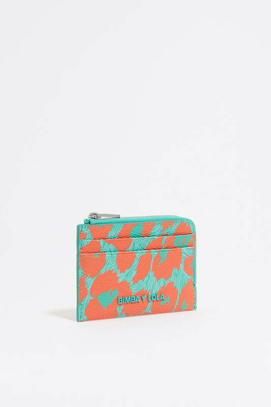 Turquoise Leopard coin purse